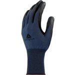 Knitted glove, Cut resistance D, PU-coated palm, grey 6, Delta Plus