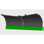 Snow plough V-type 3300mm POME for JCB 3CX/4CX, POMEMET