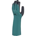 Gloves, two nitrile coating, Chemsafe green. 10/XL, Delta Plus