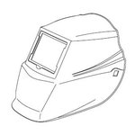 Shell, black for Eurospeed LS helmet, Lincoln Electric