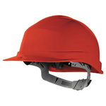 Safety helmet, manual adjustment, red ZIRCON, Delta Plus