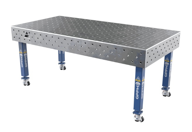 Keevituslaud Plus 2000x1000mm (ratastel), 3000kg, avad d=16mm (100x100mm) 1