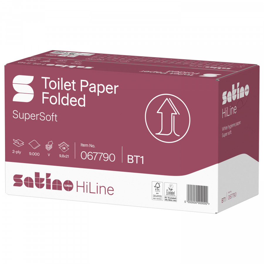Wepa, Toilet paper single sheet Supersoft, 2-ply BT1 - Stokker