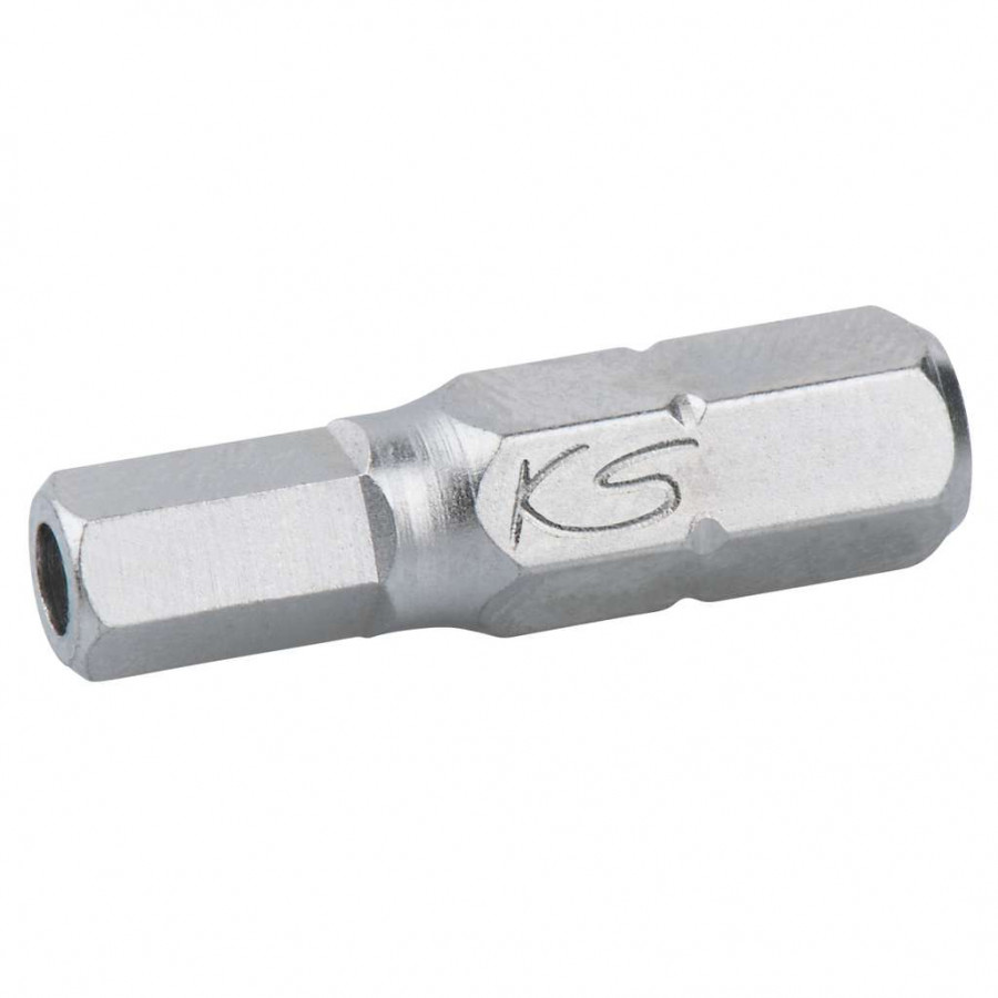 Бит 1/4" с внутренним шестигранником, с отверстием, 25 мм 1/16", KS Tools