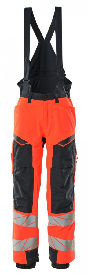 Wintertrousers Accelerate Safe, hi-vis CL2, red/dark navy M, Mascot