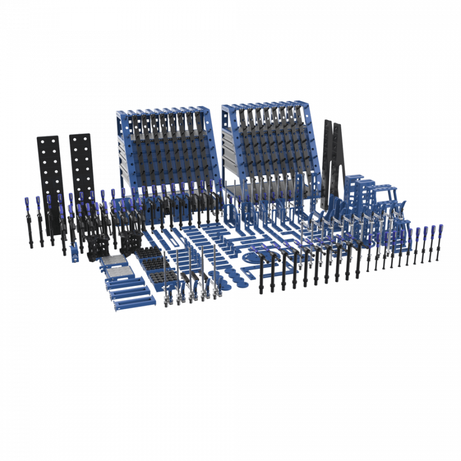 Toolkit 3XL (252pcs) with two trolleys L with drawers, for table Plus, holes 28mm