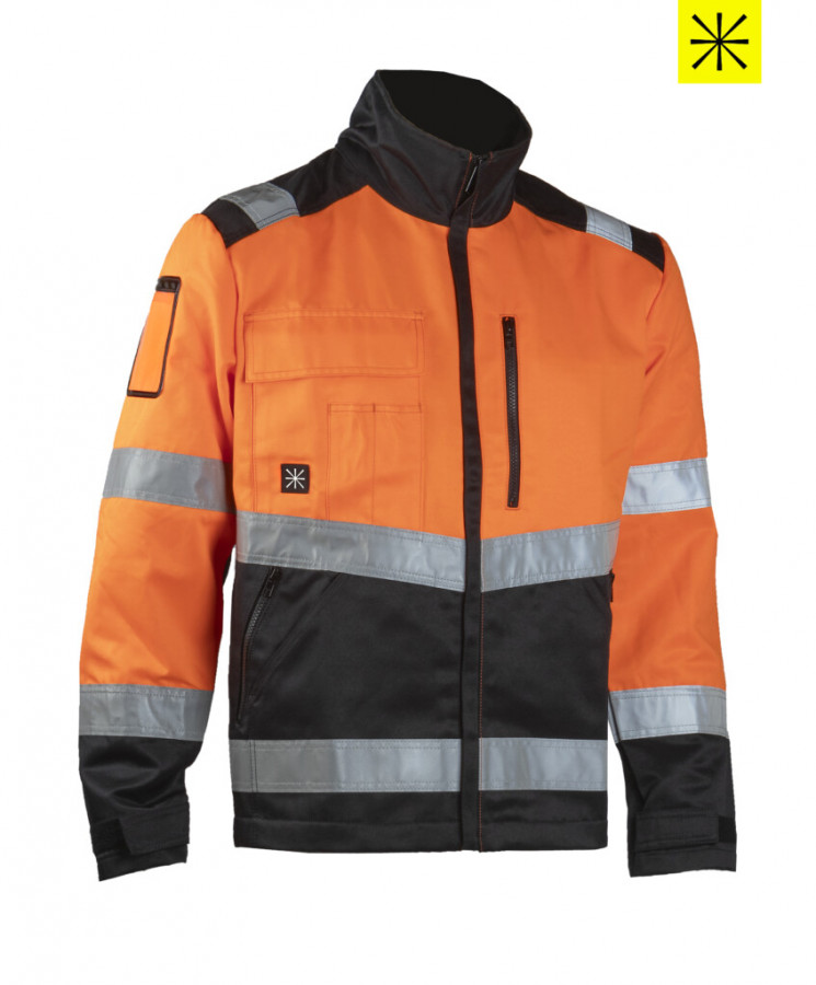 Hi Viz jacket 6163R CL2 orange black 4XL Dimex