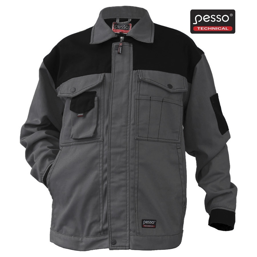  Workwear Jacket Canvas Dscpn, grey/black 4XL, Pesso