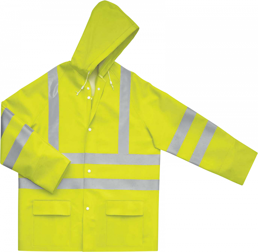 Rain coat 900VESHV, hi-vis CL3, yellow XL, Delta Plus