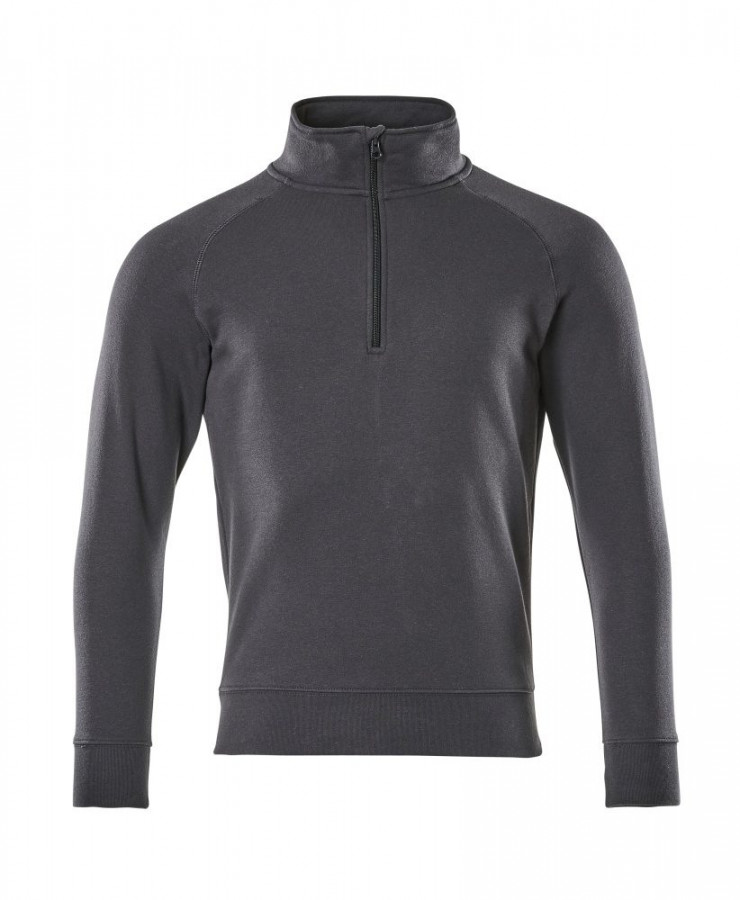 Sweatshirt with half zip Nantes, dark navy L, Mascot