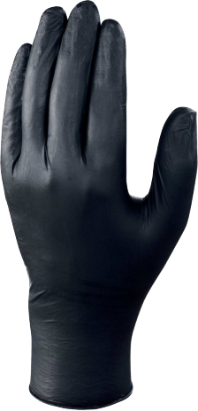 Disposable gloves, nitrile, powder free, black 10/11, Delta Plus