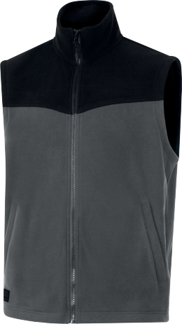 Fleece vest Gilli, dark grey/black 2XL, Delta Plus