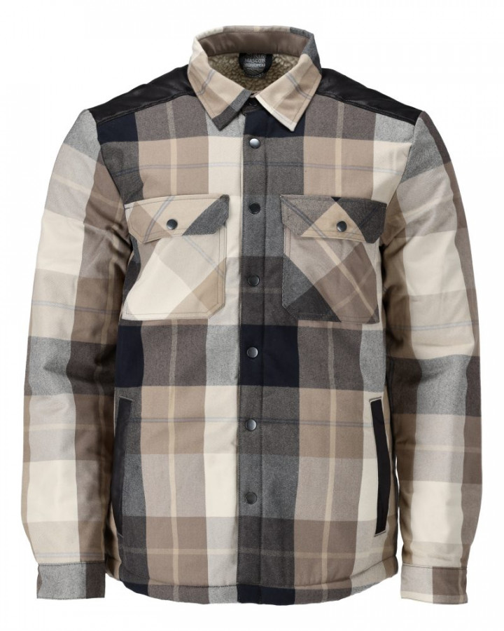 Flannel jacket pile lining 23104 Customized, sand brown XS, Mascot