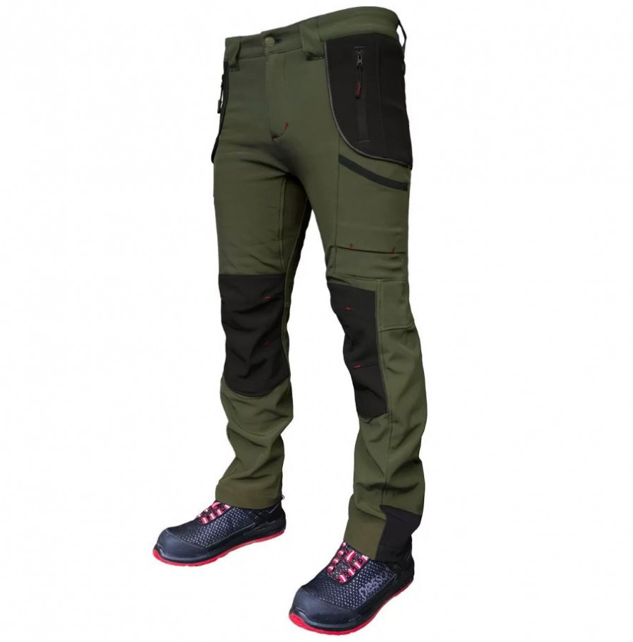 Softshell-työhousut Nebraska, green C58, Pesso