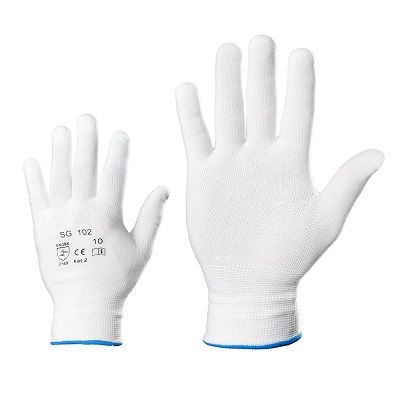 Gloves nylon, white 11