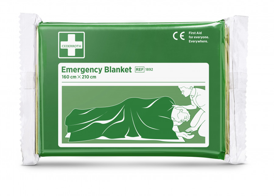 Rescue Blanket with a heat-reflecting aluminium side, Cederroth