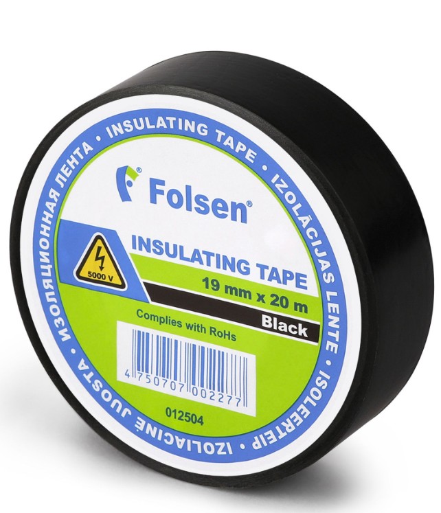 Insulating tape 19mmx20m juoda 1