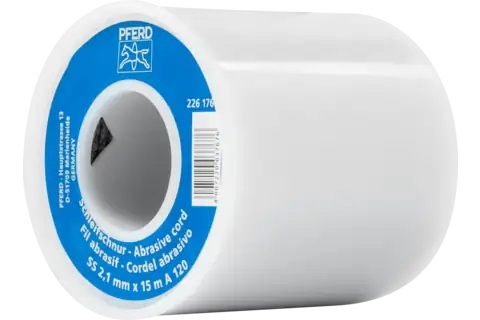 Aluminium oxide abrasive cord SS 2,1mm x 15m A120, Pferd