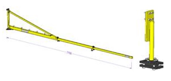 Telescopic wire feeder boom TL8000BR, Promotech