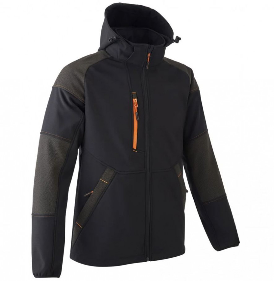 Softshell jacket hooded Coverguard Yuki II, black M 1