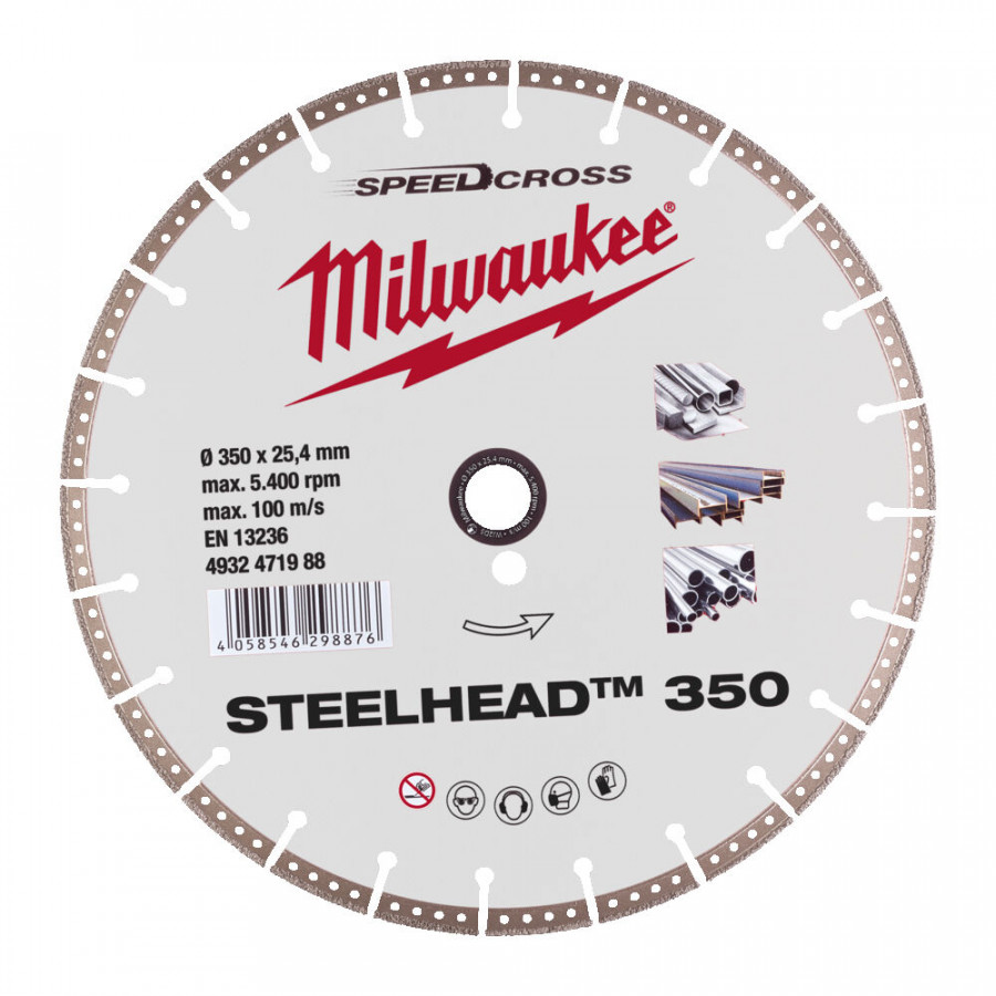 Diamant disc STEELHEAD 350x2,8/25,4mm, Milwaukee