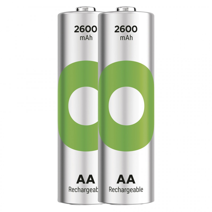 Rechargeable batteries AA/LR6, 1.2V, 2600mAh, ReCyko, 2 pc, GP ...