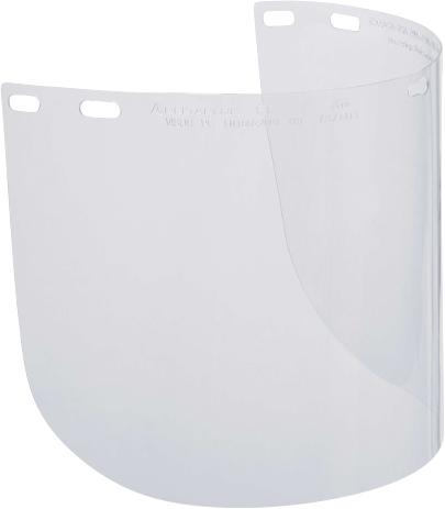 Visor clear polycarbonate, universal fixing 39x20cm, Delta Plus