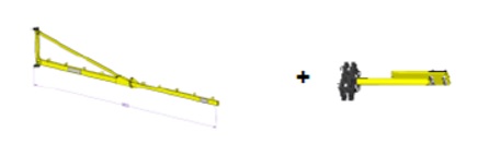 Pivot wire feeder boom WP6000 BR, reach 2890-6030mm, max50kg, Promotech
