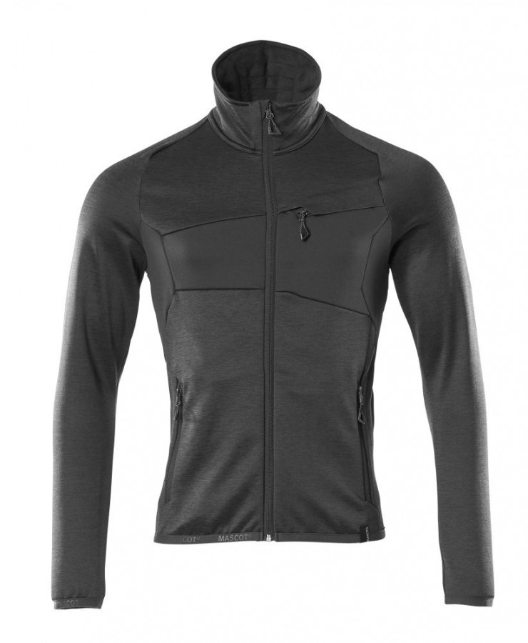 Fleece Jumper with zipper Accelerate, black XS, Mascot