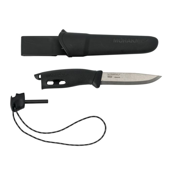 Knife Companion Spark (S) 104mm, black, with firestarter, Mora