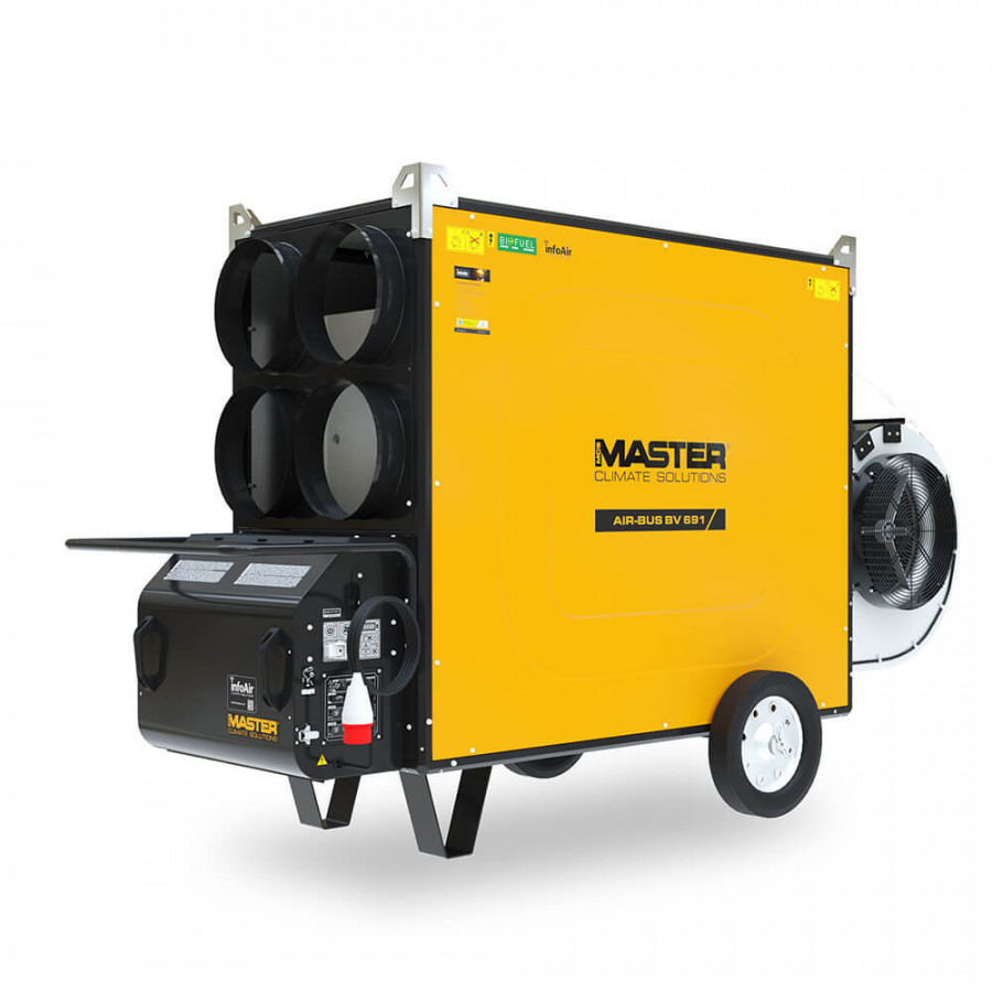 Indirect oil heater BV 691 TRE, 3-phase, 225 kW, 4-way outlet 1