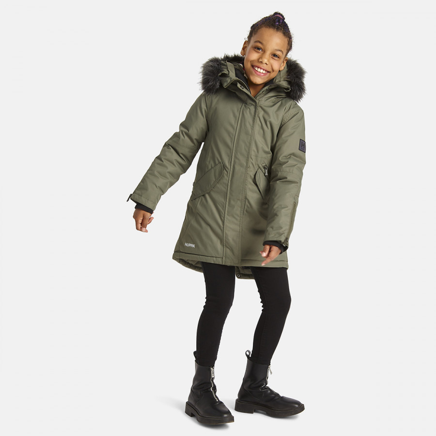 Winter parka children`s Vivian, dark green 122 1