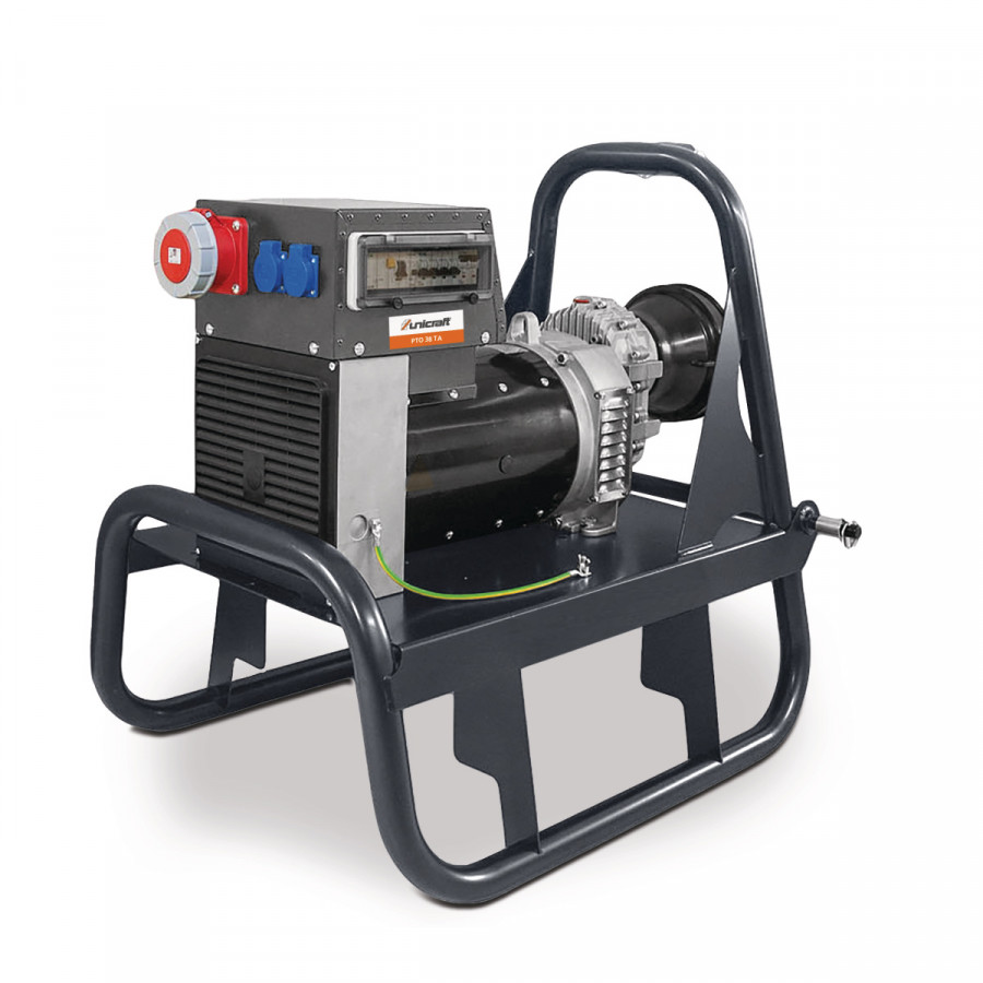 Synchronous power generator with PTO shaft drive PTO 38 TA 1