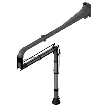 SELF SUPPORTING ARM Ų 150 4m+4m=8m - ARM WITH FLEX HOSE 1