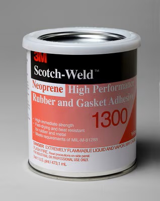  Rubber and Gasket Adhesive 1300, Yellow, 1, 3M