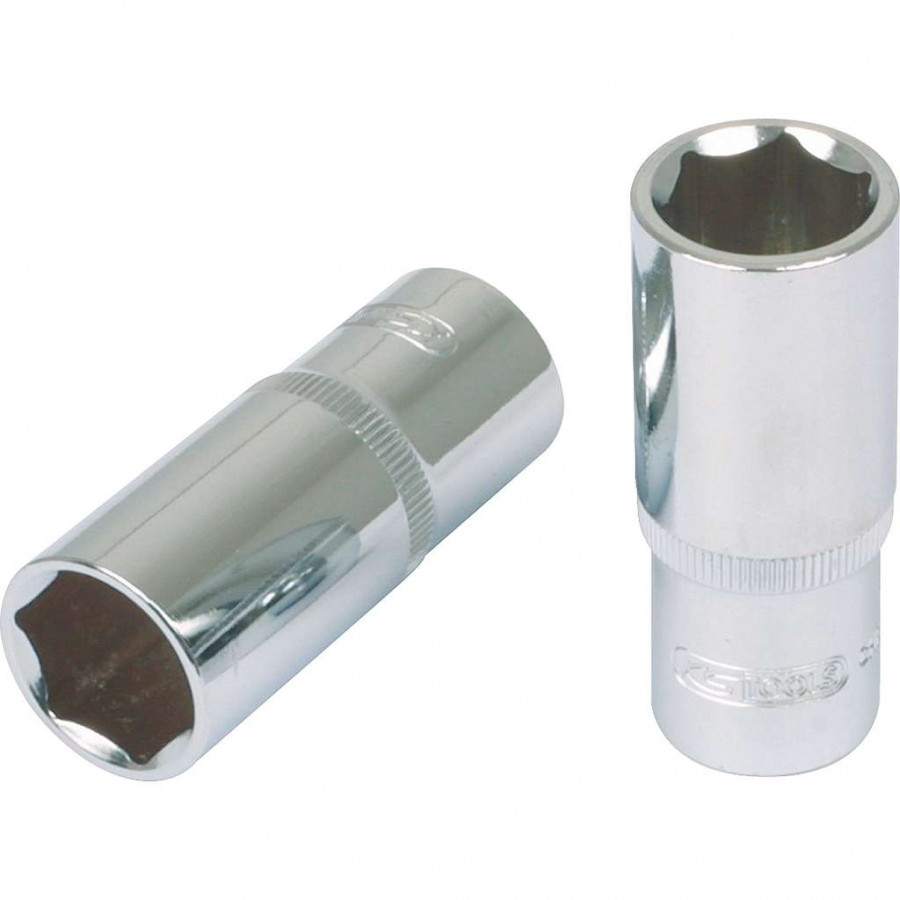 Hexagonal socket 3/8" CHROMEplus,long 7mm, KS Tools