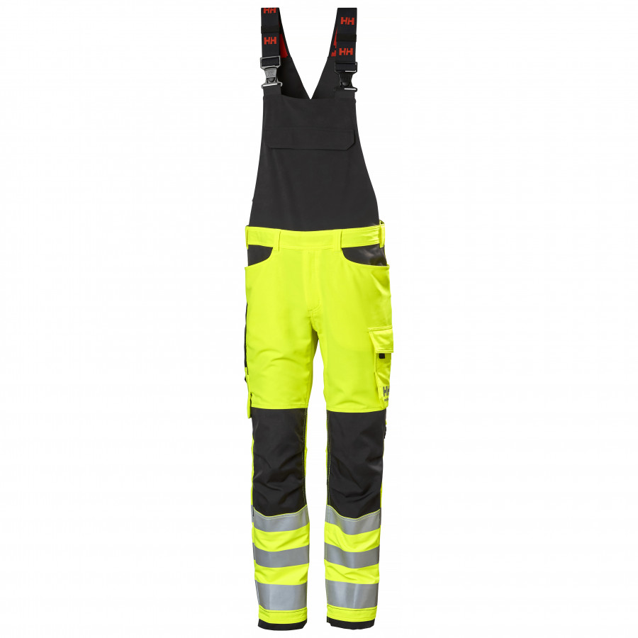 Bib toursers Alna 4X hi-vis CL2, yellow/black C68, Helly Hansen