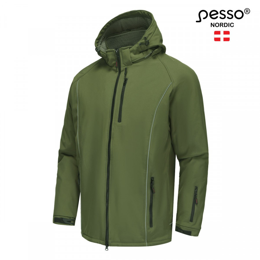 Winter softshell jacket Otava, green 4XL, Pesso Stokker- tools