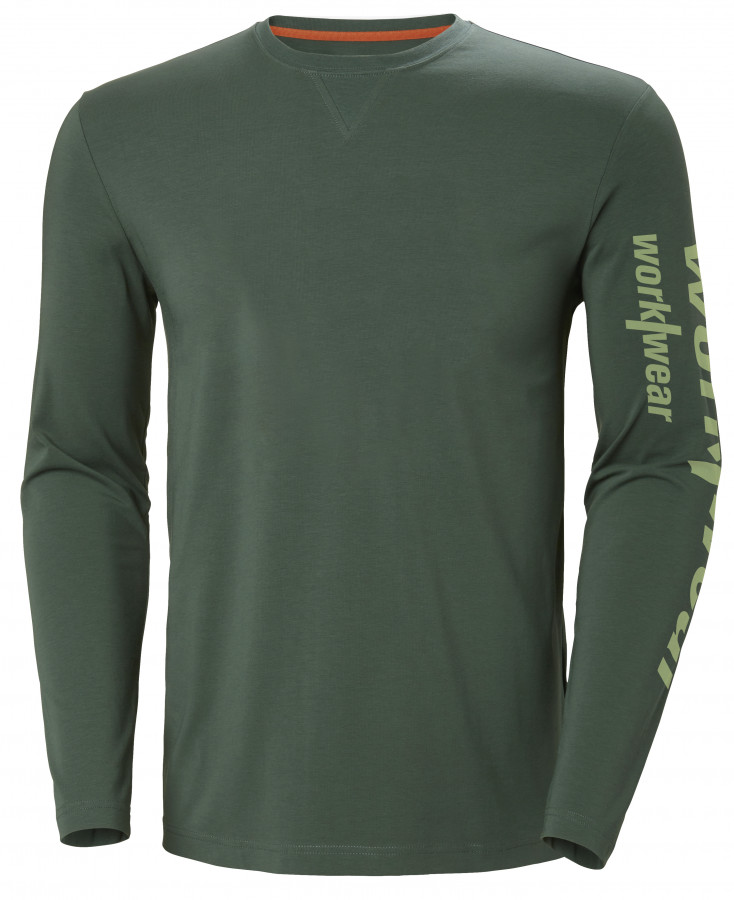 T-shirt Graphic long sleeve, green 3XL, Helly Hansen Workwear