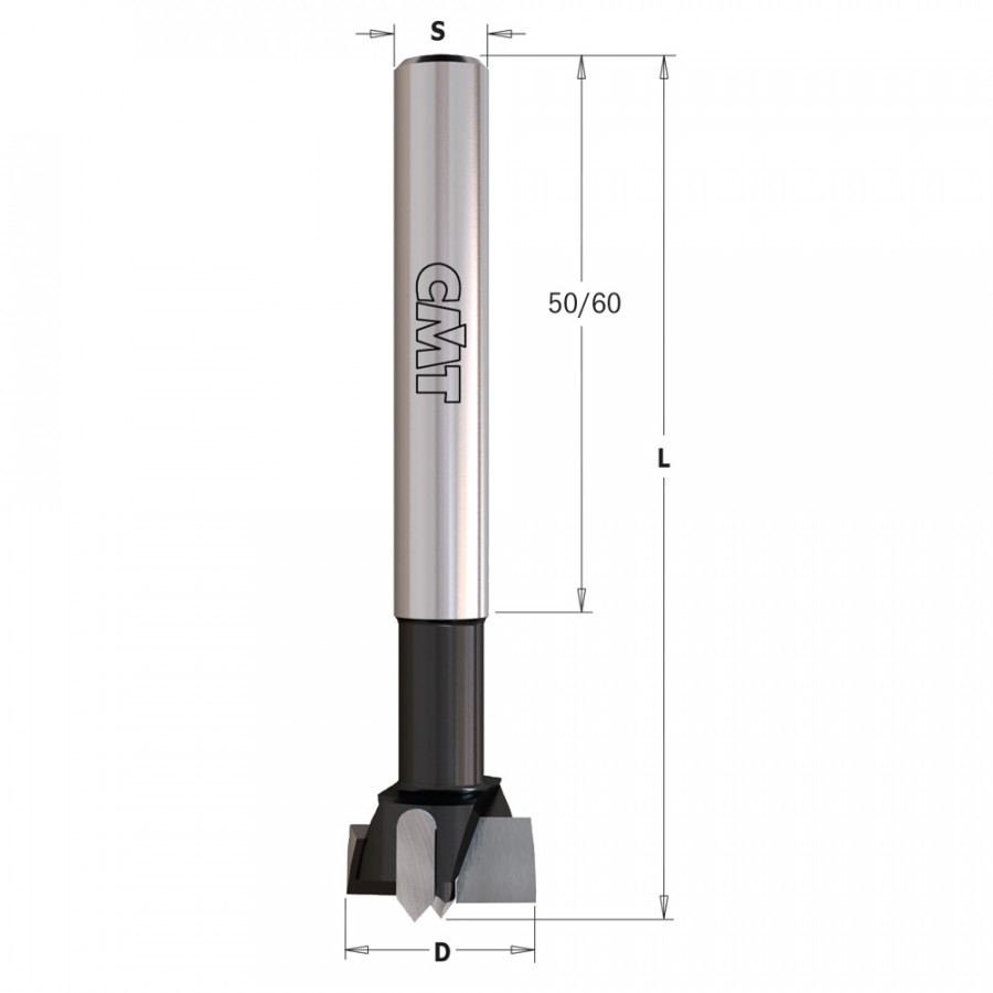 Boring bit HM D=21x90 S=10x60 RH, CMT
