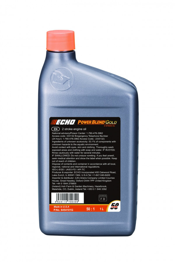 2T ÖLJY ECHO Power Blend Gold 1L 1