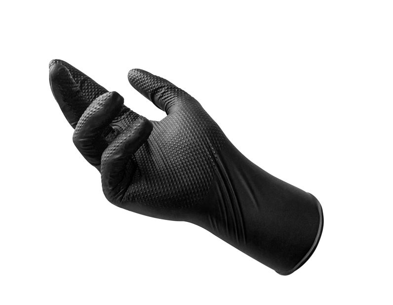 Gloves, nitrile, powderfree, disposable, 50pcs/pack, black X XXL/11, GlovesPro