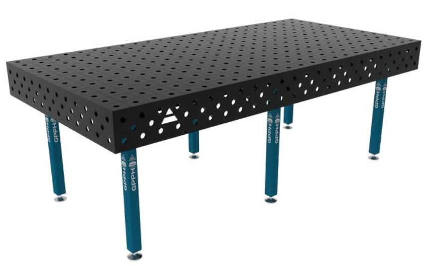 Welding table Eco 2400x1200mm,up to 1500kg/16mm,grid 50x50mm, GPPH S.C.