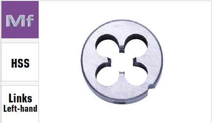 Circular die HSS DIN 223 Left hand MF10x1,0mm, Exact
