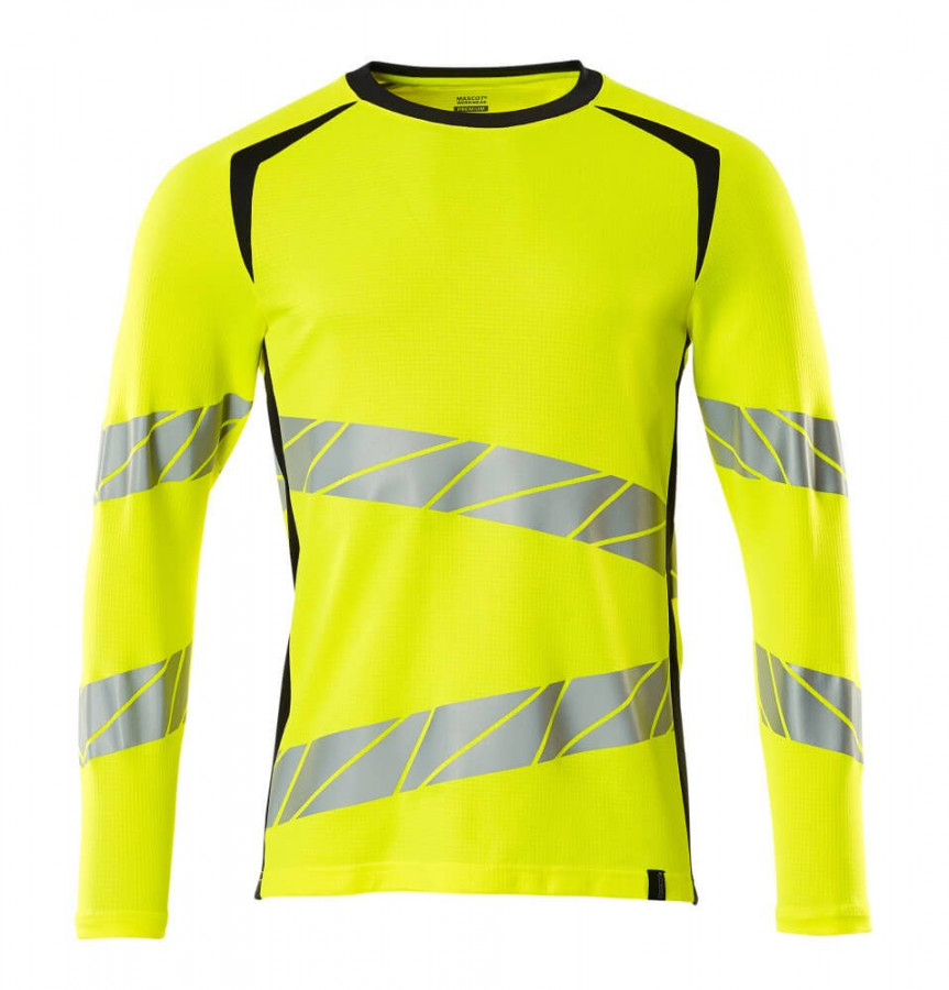 T-shirt Accelerate Safe, long sleev, hi-vis CL3, yellow/blac L, Mascot