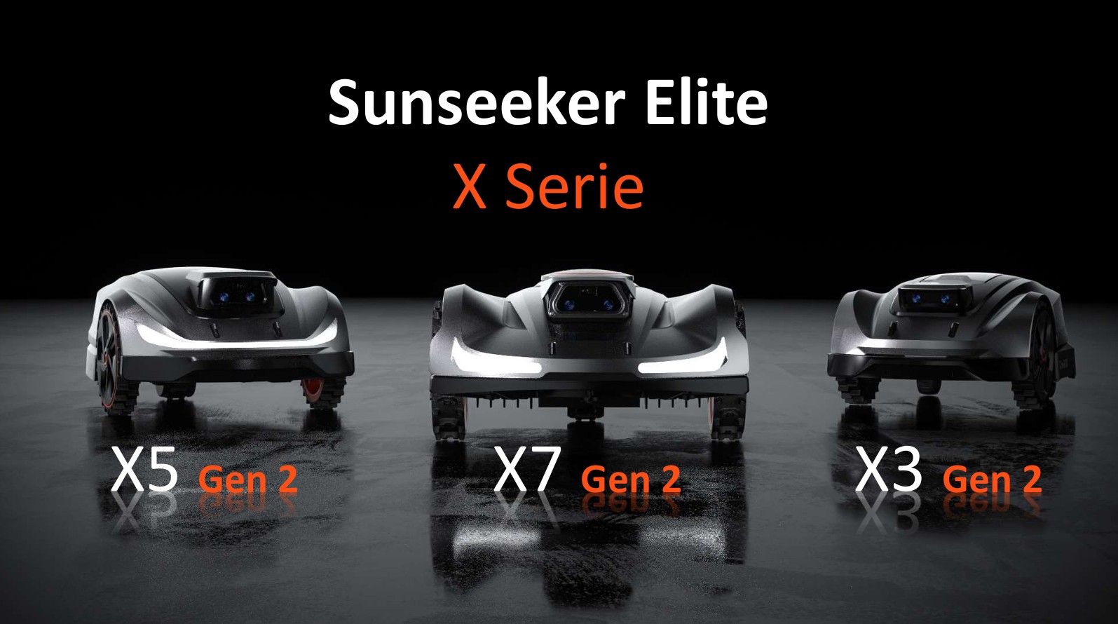 Sunseeker X3, X5 ja X7 Gen2 robottiruohonleikkurit –  ilman rajalankaa (nRTK + AI)