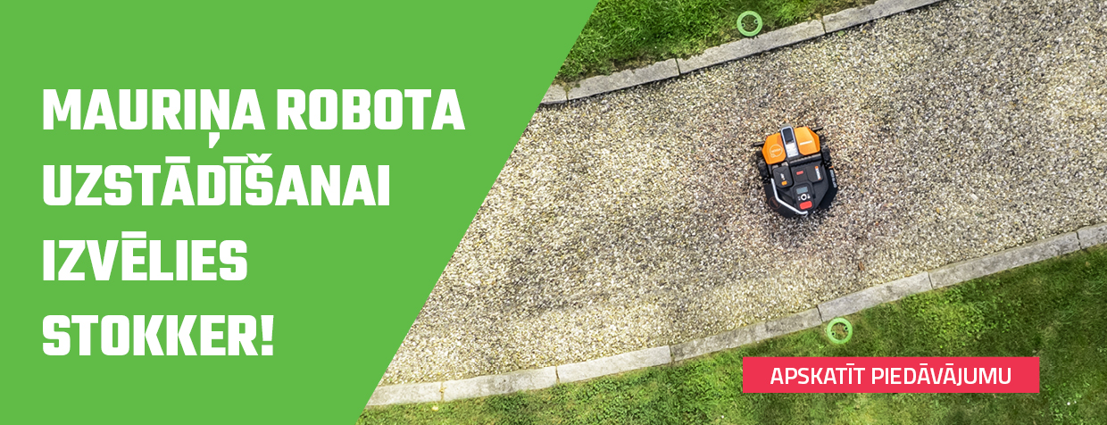Mauriņa robota uzstādīšana
