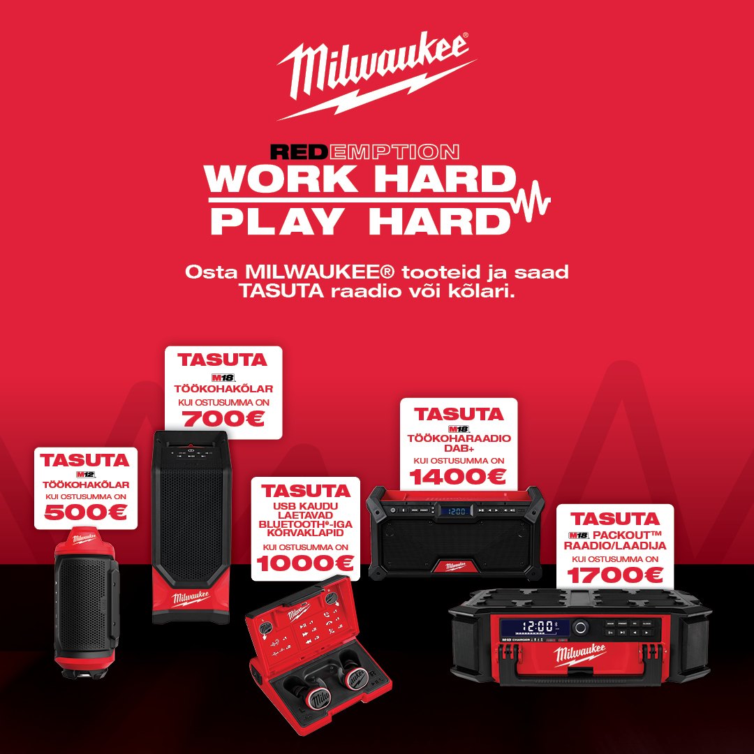 MILWAUKEE Work Hard, Play Hard kingikampaania