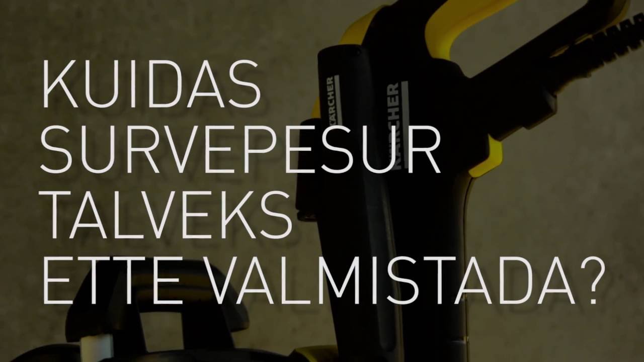 Kuidas pesurit talveks ette valmistada?